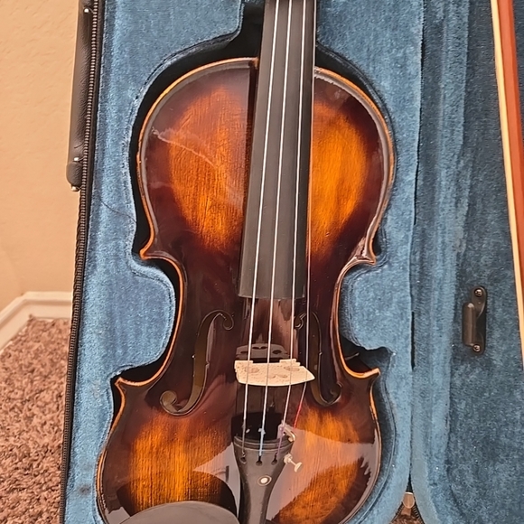 4/4 Violin Antique Style With Extra Strings Bow Case Rosin - Picture 2 of 11